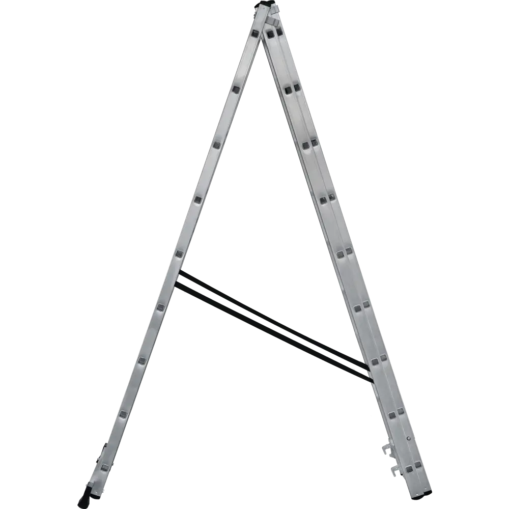 Лестница раскладная выдвижная 3-секционная DILWIS до 5.53 м 9 ступеней STLM-2166506 - Вид №3