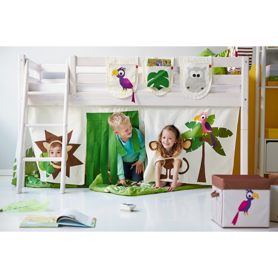 Кровать Flexa Classic с наклонной лестницей, белая, 200 см 9010308201 - Вид №3