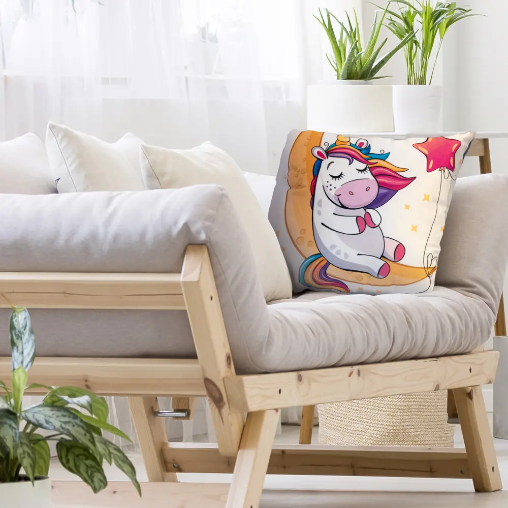 SEASONS Декоративная подушка «Единорог» 40×40 см с ярким принтом 86112133 STLM-0066286 - Вид №4