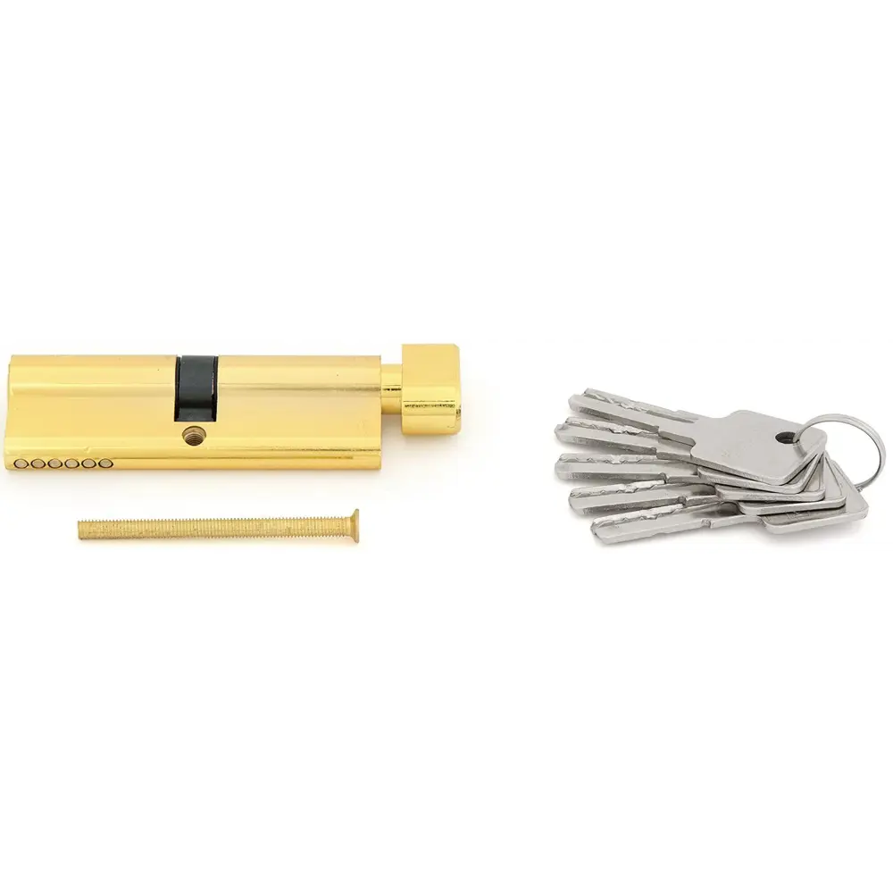 Цилиндр Palladium BK PB, 45x45, ключ/вертушка, цвет золотистый STLM-2099386 - Вид №1