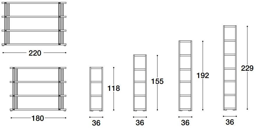 VOLPI Открытый книжный шкаф Luigi volpi Lv-26003 - Вид №2