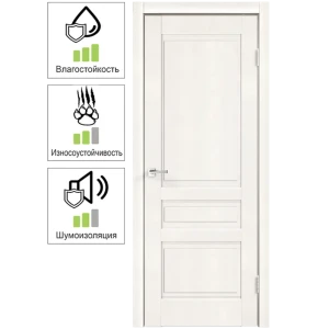 Дверь межкомнатная Летиция глухая ПВХ цвет дуб пломбир 80x200 см (с замком и петлями)