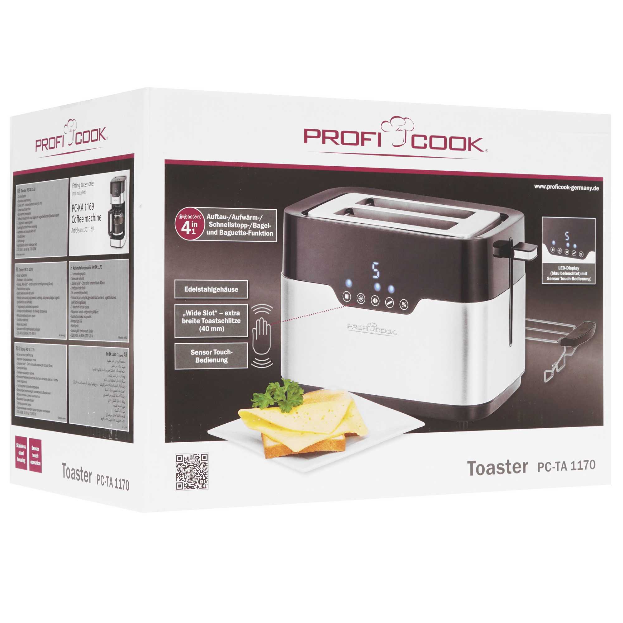 8165193 Тостер ProfiCook PC-TA 1170 серебристый STDN-0045576 - Вид №9