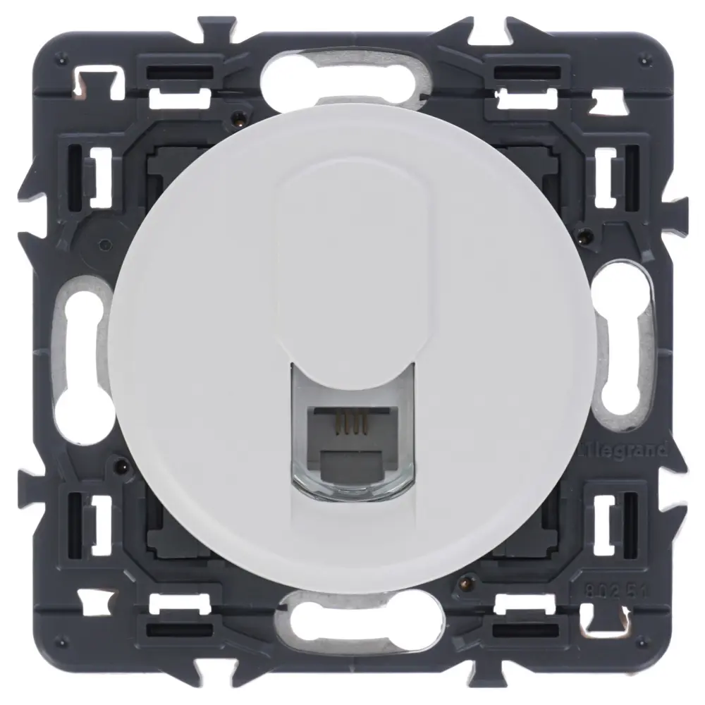 Розетка телефонная Legrand Celiane RJ11, цвет белый STLM-2109645 - Вид №1