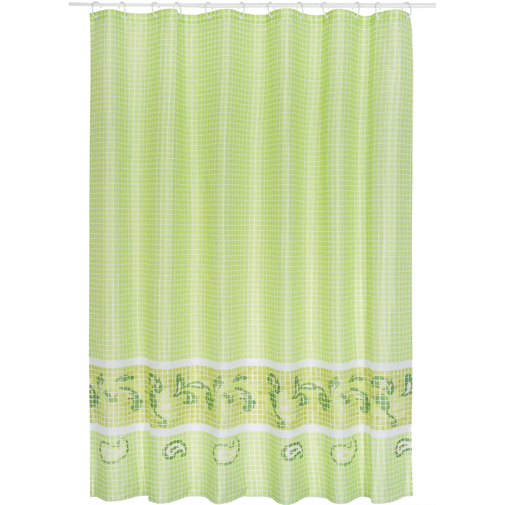 Штора для ванной комнаты Fresco 180х180 см цвет зелёный BATH PLUS ШТОРЫ CHARME RED STLM-2048364 - Вид №1