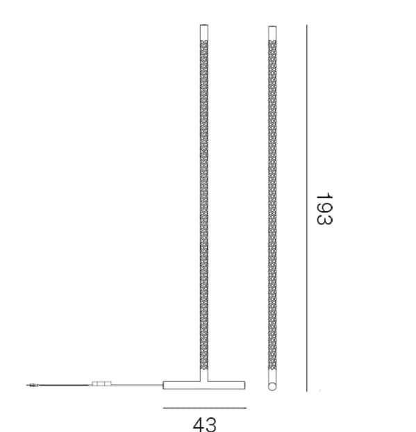 Алюминиевый светодиодный торшер Rotaliana Squiggle ARCH-00028595 - Вид №3