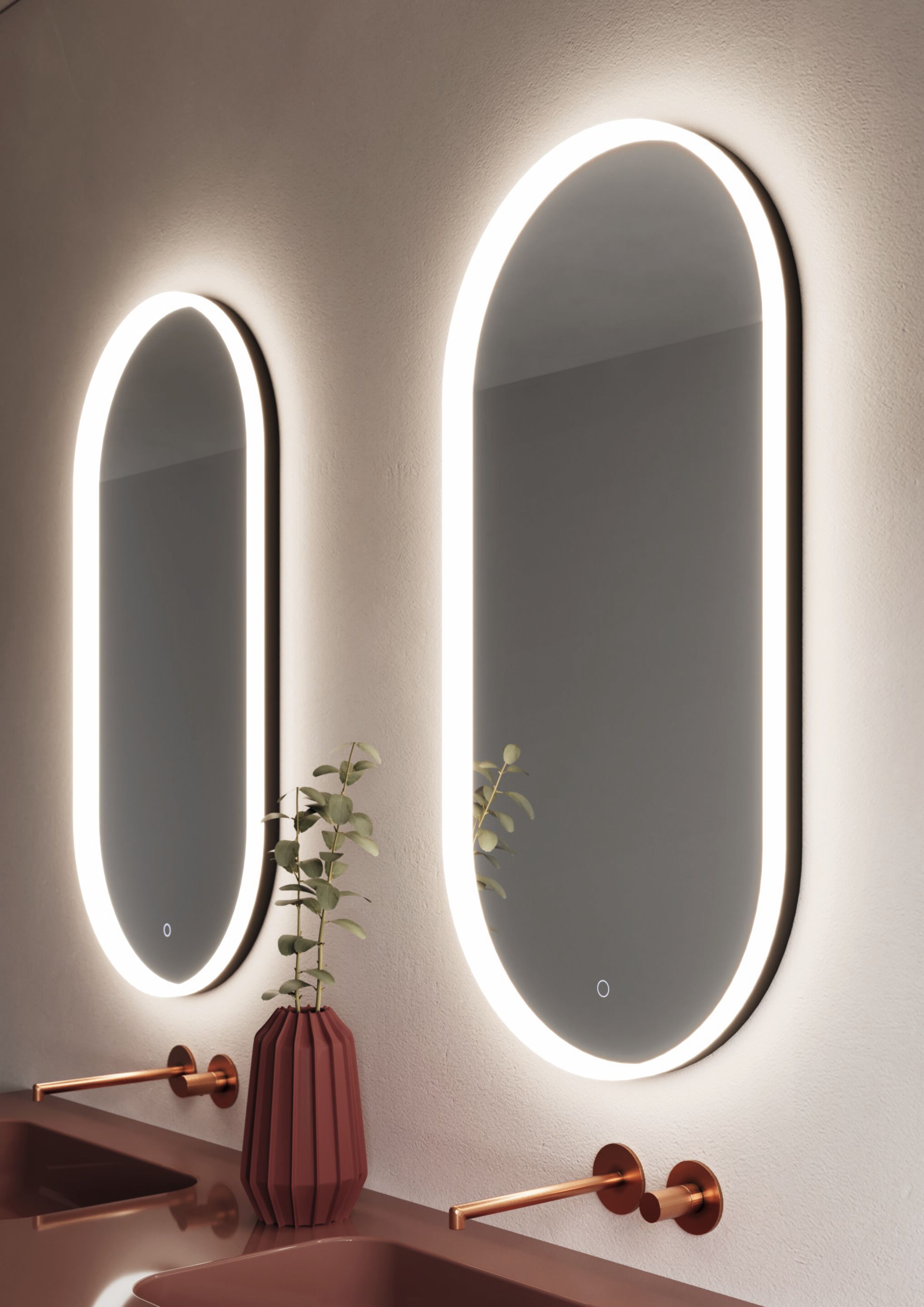 Двойной напольный умывальник с зеркалом Ideagroup Seventy Form ARCH-00140792 - Вид №2