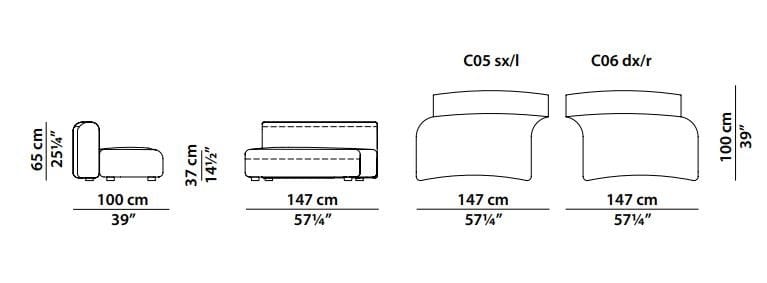 Кожаный модульный диван Baxter Clara ARCH-00053660 - Вид №23