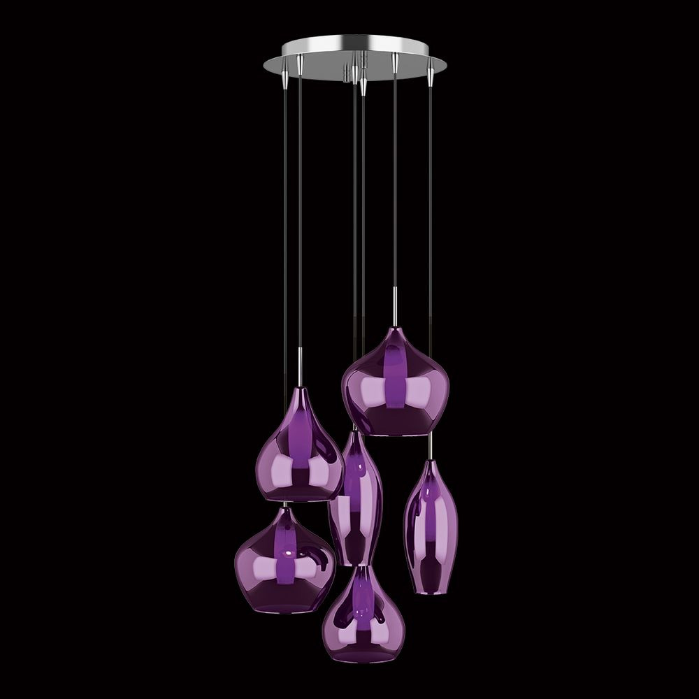 Подвесная люстра Lightstar Pentola 803069 LIGHTSTAR ДИЗАЙНЕРСКИЕ, PENTOLA 057569 Фиолетовый  - Вид №2