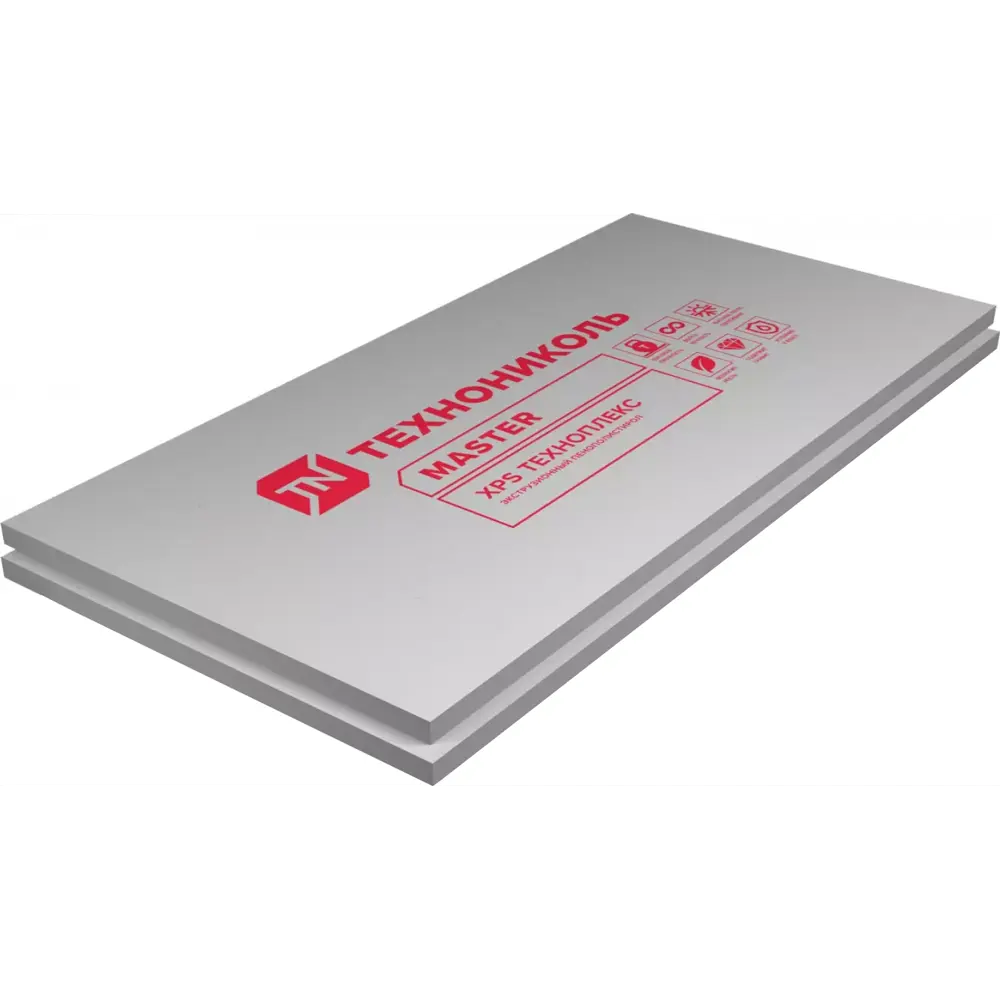 Экструдированный пенополистирол XPS 100 мм Техноплекс 580x1180 мм 0.68 м² ТЕХНОНИКОЛЬ STLM-2071311