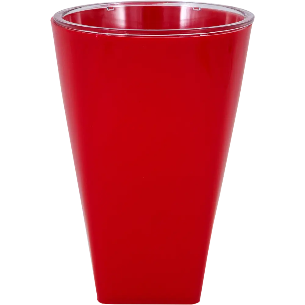 Кашпо Грейс ø12.5 h18 см v1.3 л пластик красный Santreyd STLM-2072426