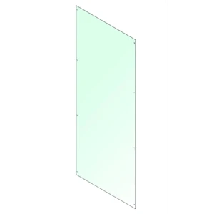 Стенка для душевой ширмы Domani-Spa Simple 1/4 круга 90x90 см 8 отверстий цвет белый