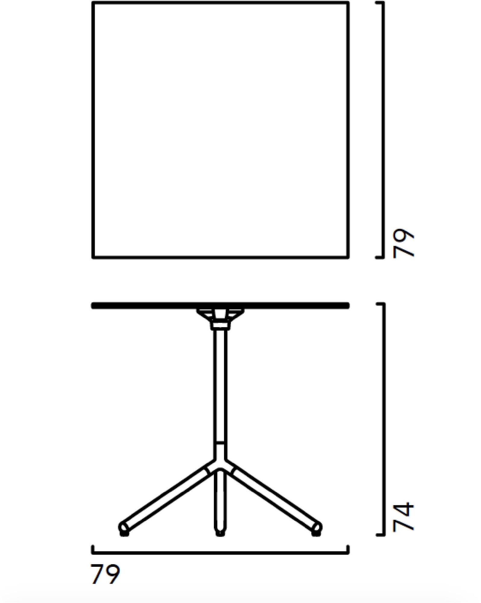 Crassevig Квадратный алюминиевый обеденный стол с откидной крышкой Nett sun-id-1384006 - Вид №5