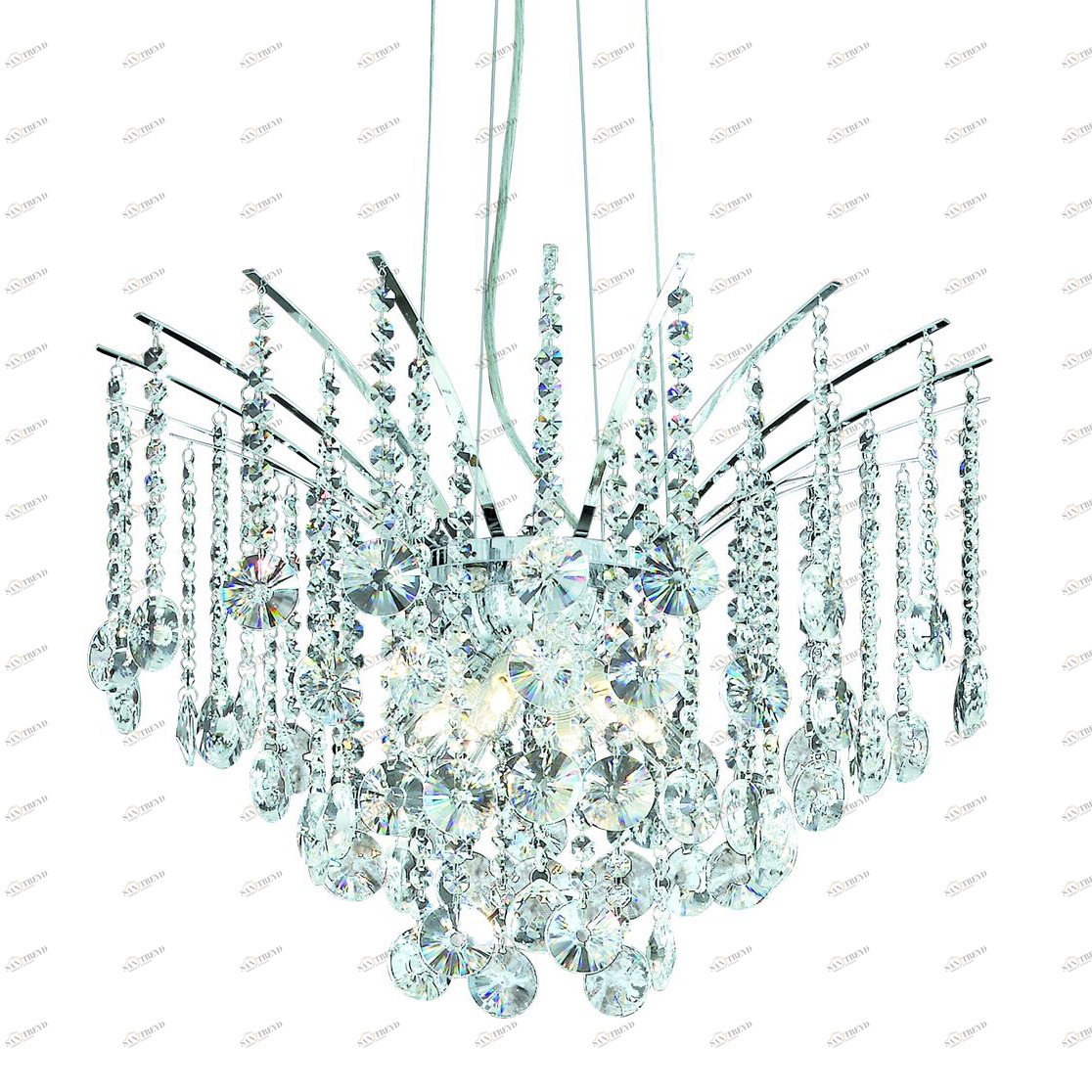 Подвесная люстра Ideal Lux Audi-77 SP6 IDEAL LUX ДИЗАЙНЕРСКИЕ, AUDI 057252 Прозрачный 