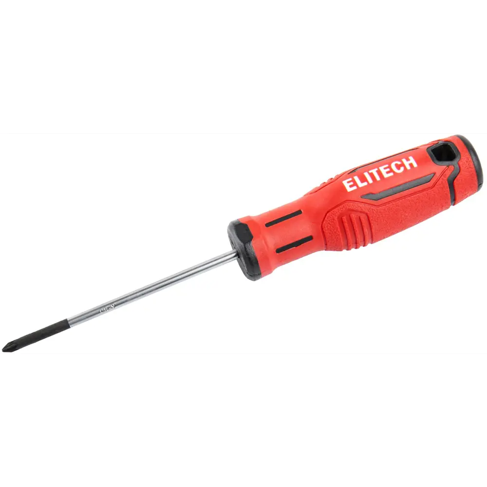 Отвертка крестовая Elitech 211301 PZ0x75 мм с магнитным наконечником 89407140 STLM-1575879