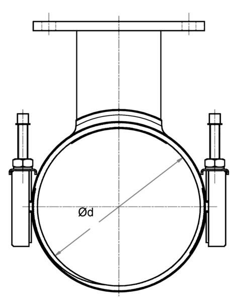 SANIT 73515201020 FRIATEC из нержавеющей стали ремонт зажим с фланцем  - Вид №1