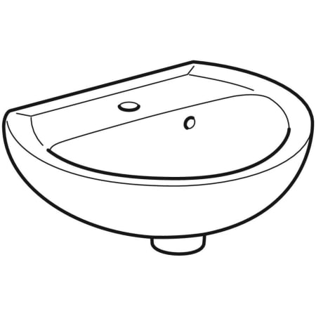 K91045000 Раковина Kolo Rekord с асимметричным переливом Geberit  - Вид №1