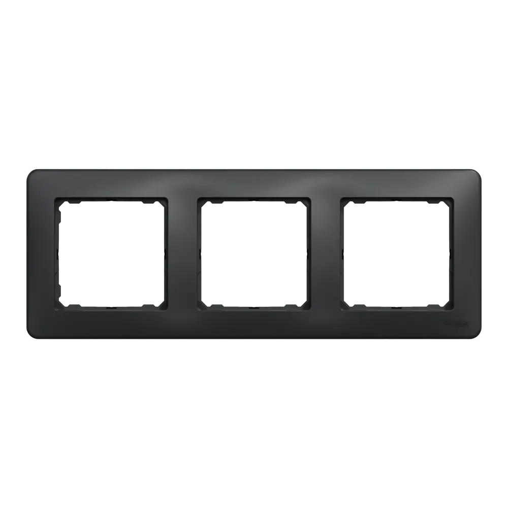 Рамка для розеток и выключателей Systeme Electric Sedna Design 3 поста, цвет антрацит STLM-2117761