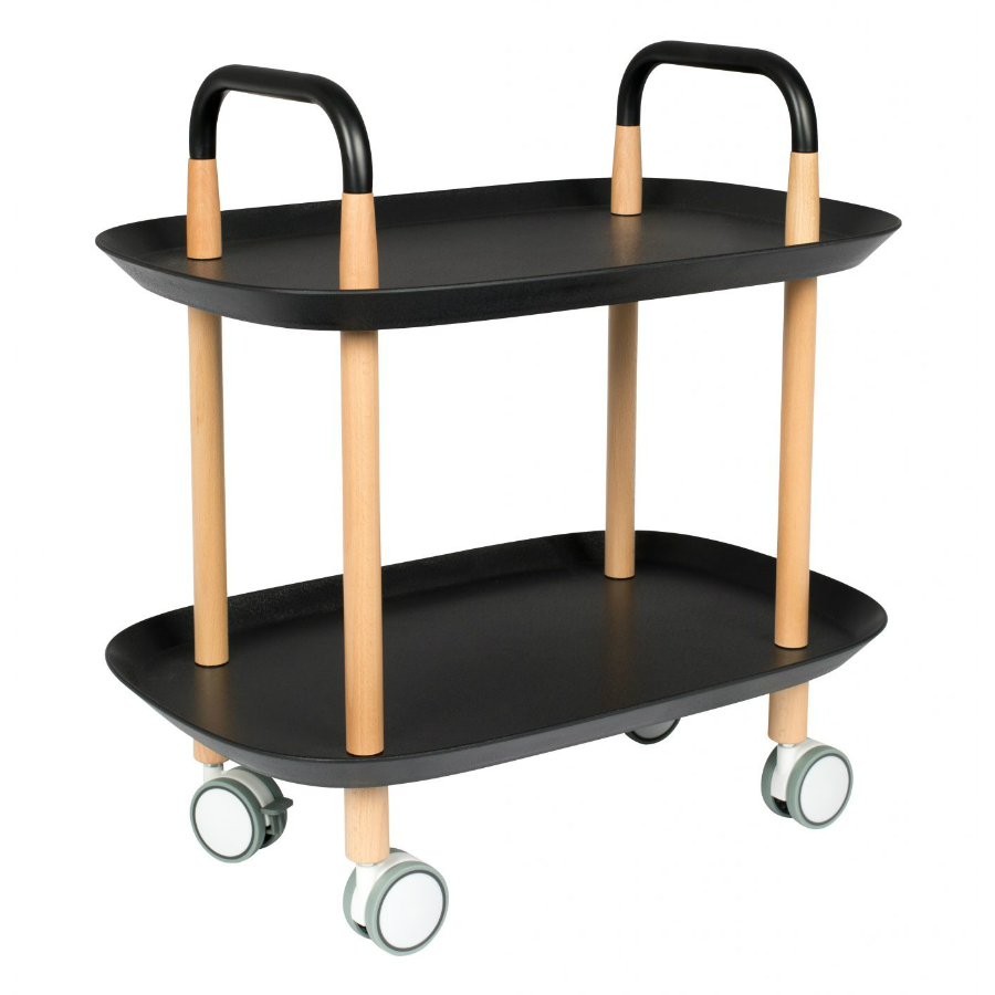 Стол сервировочный на колесиках Cruiser, черный White Label Living 7900017 - Вид №2