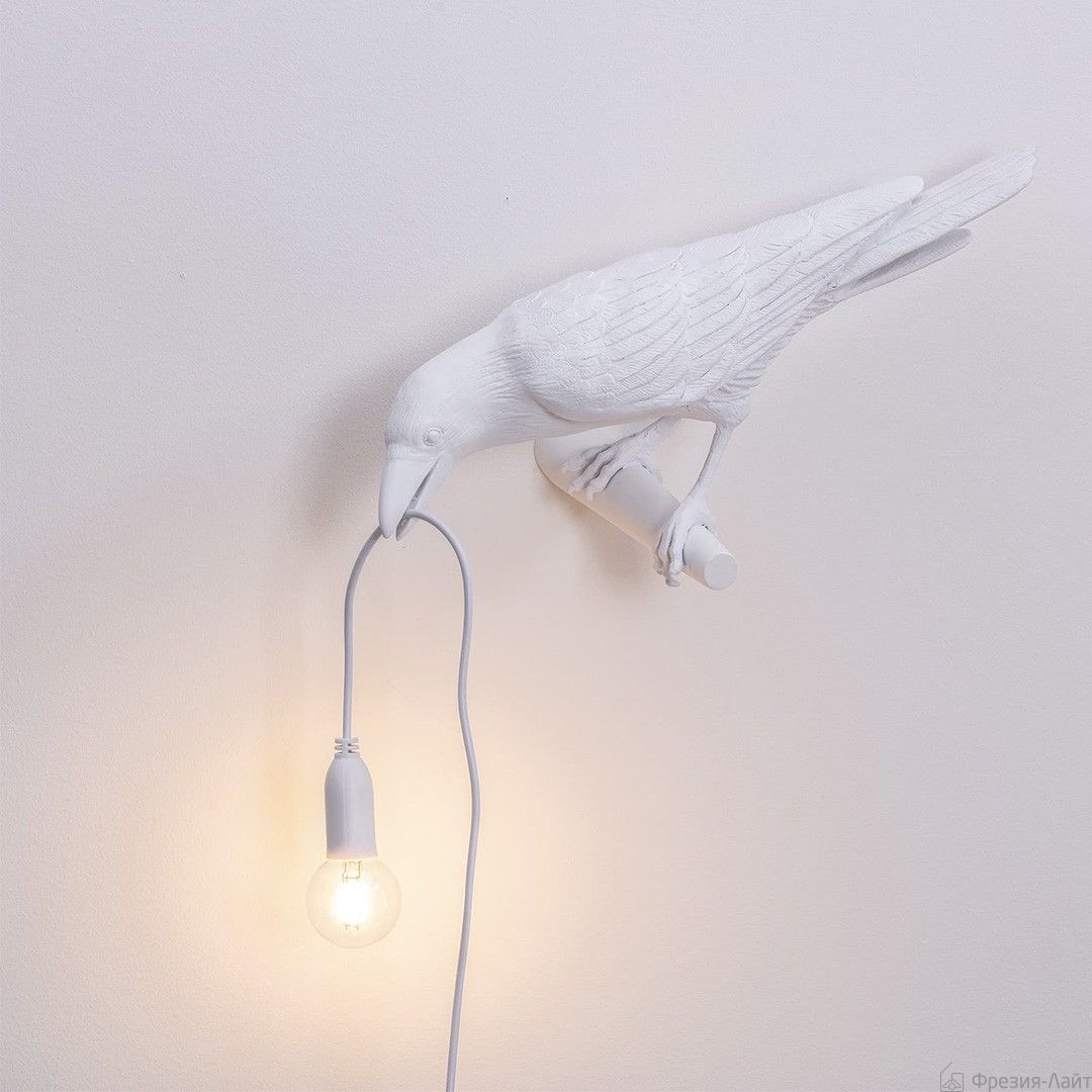 Seletti 14734 wall BIRD бра белая ворона Bird lamp 116765