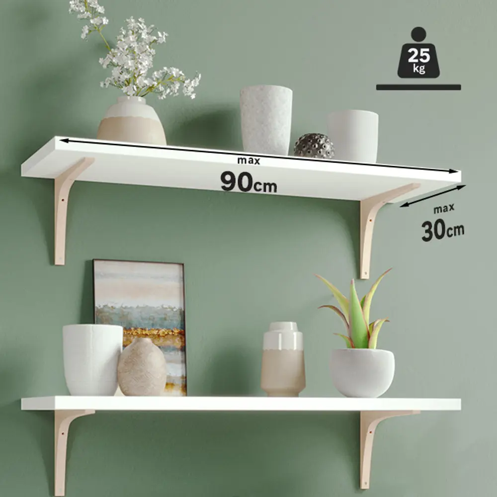 Кронштейн Spaceo 15x25 см нагрузка до 25 кг цвет дерево 2 шт STLM-2151637 - Вид №1