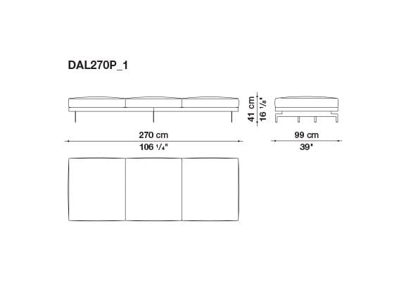 3-местный тканевый диван B&B Italia док ARCH-00033457 - Вид №18