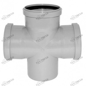 Крестовина канализационная Д110х110х110мм 90 градусов Политек 6288