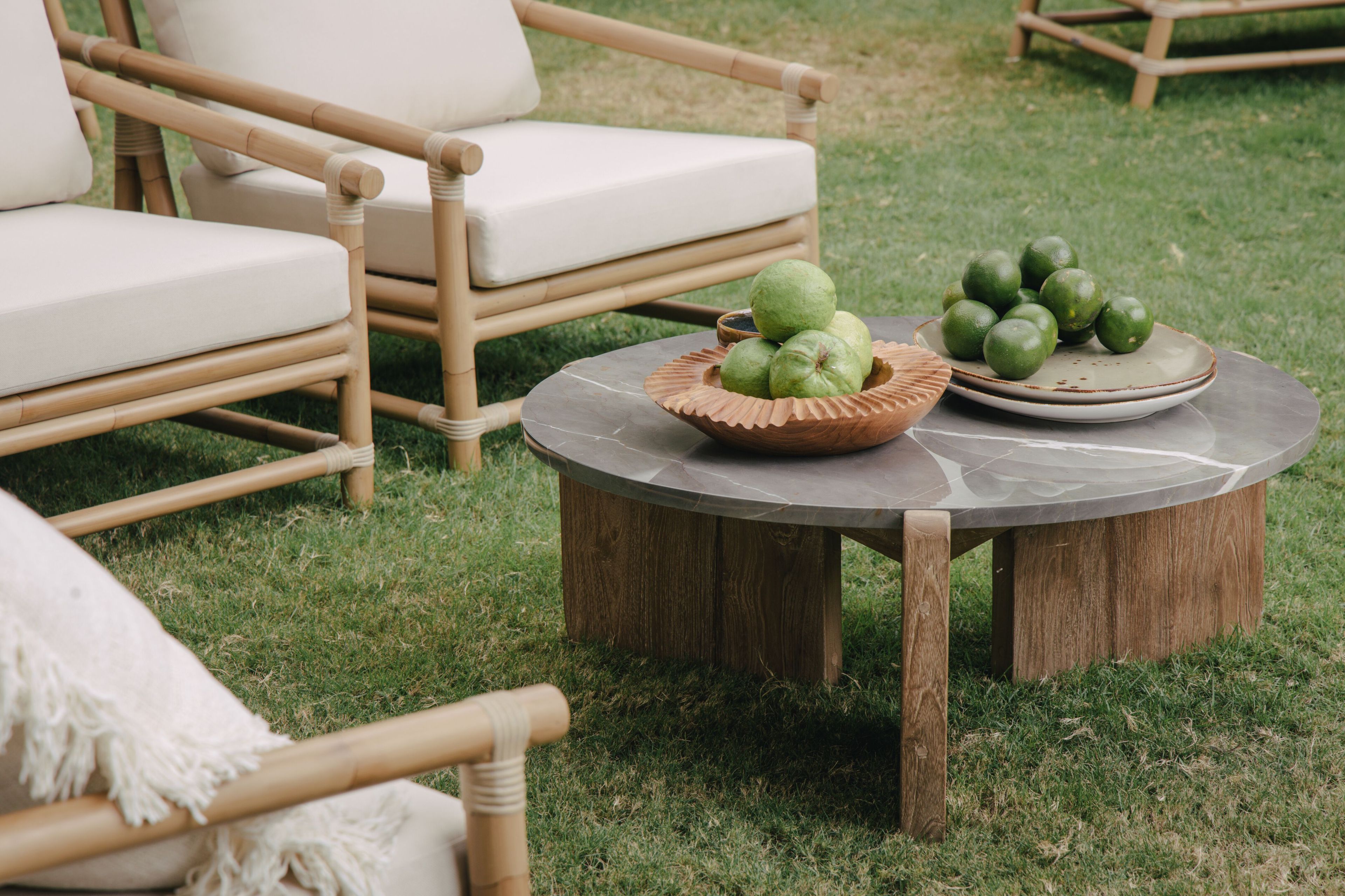 Низкий стол из тикового дерева с мраморной столешницей cbdesign стела ARCH-00084922 - Вид №11