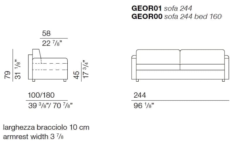 Ткань раскладной диван-кровать BODEMA GEORGE ARCH-00140598 - Вид №3