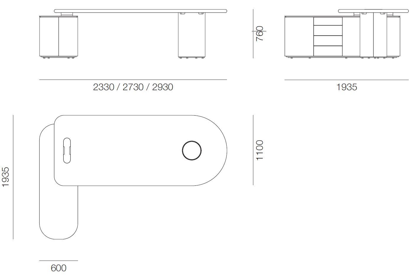 Стол со встроенным сервисным шкафом PROF Dea ARCH-00044514 - Вид №44
