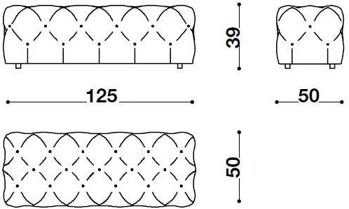 Désirée divani Прямоугольный кожаный пуф sun-id-1496282 - Вид №3