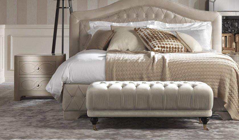 Gianfranco Ferré Home Прямоугольная прикроватная тумбочка из кожи с ящиками Infinity sun-id-1440750 - Вид №1