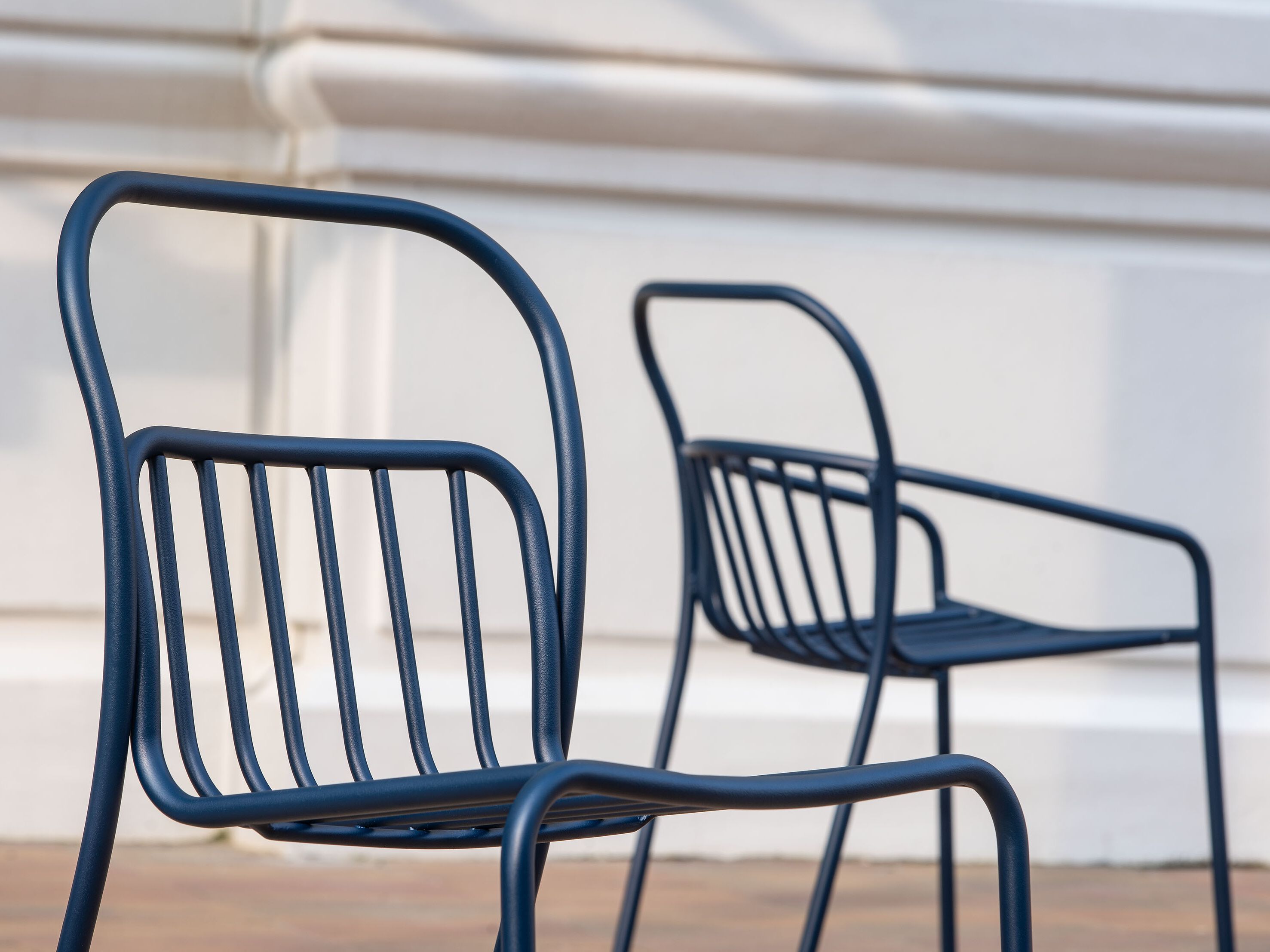 Стальной штабелируемый садовый стул с порошковым покрытием iSimar Cestat ARCH-00086010 - Вид №5