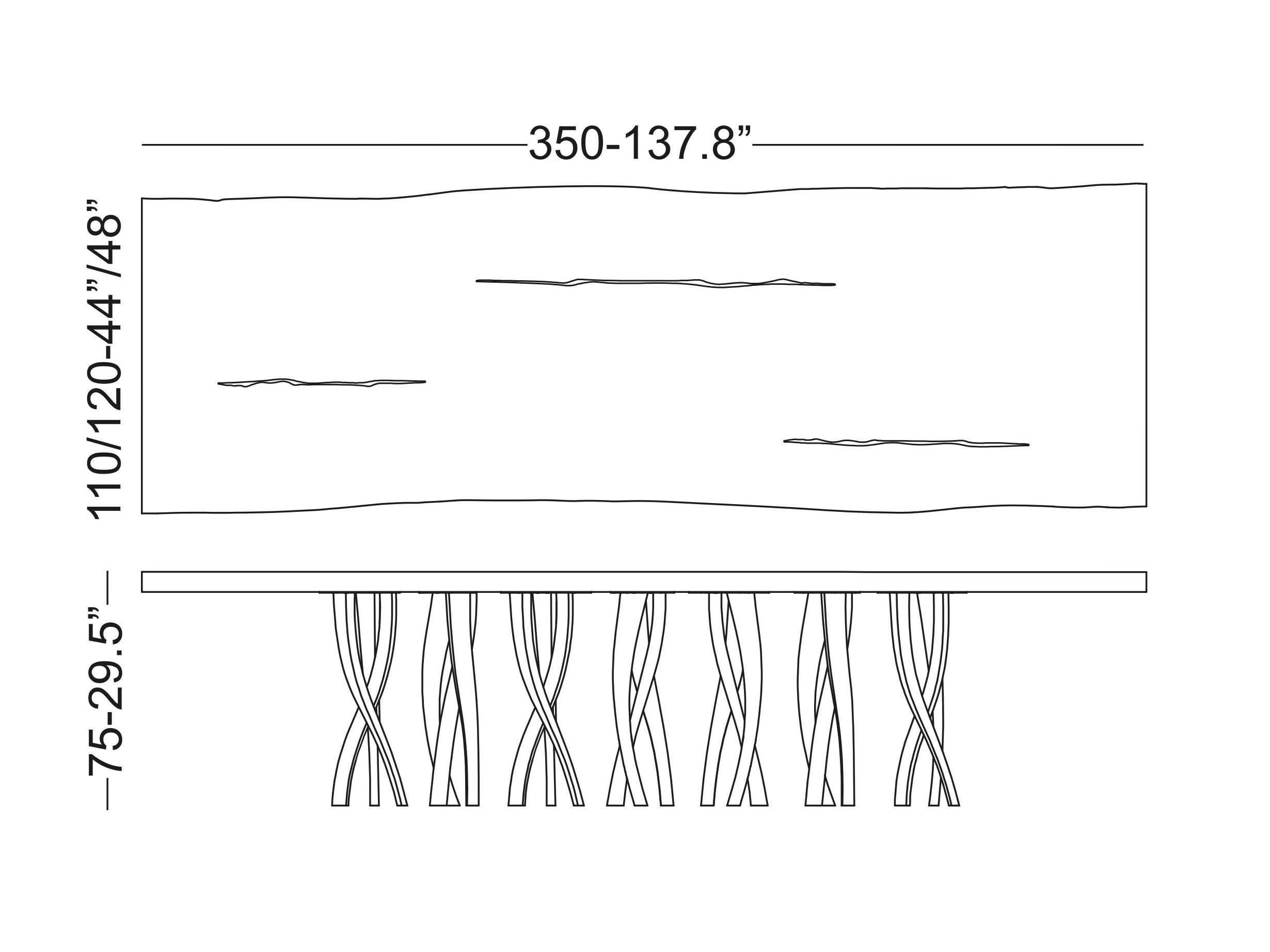 Стол из массива дерева Il Pezzo Mancante кусок 8 ARCH-00065912 - Вид №5