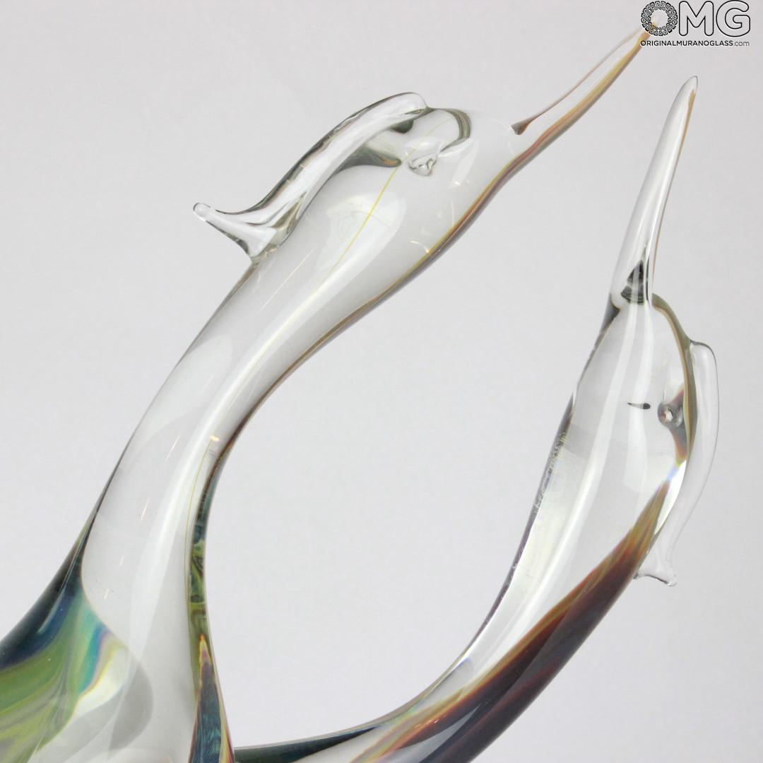 1562 ORIGINALMURANOGLASS Скульптура Бакланы - халцедон - автор Andrea Tagliapietra - муранское стекло 30 см  - Вид №1