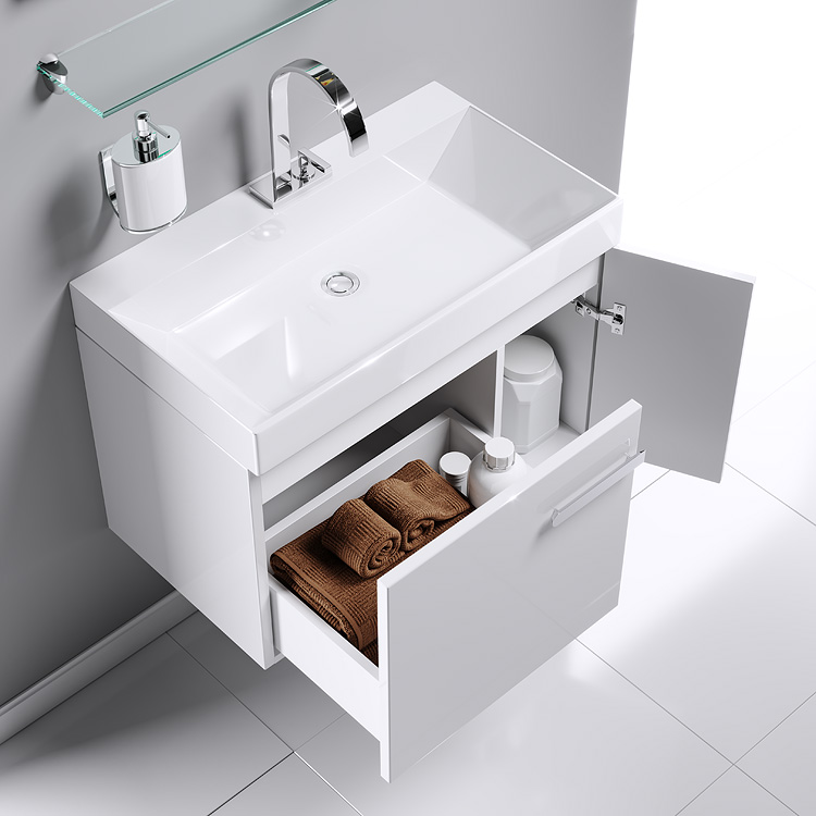 Европа Тумба под умывальник подвесная Eu.01.07 AQWELLA Europe KU0704D - Вид №1