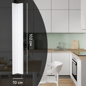 Фальшпанель KONSENSA Токио 10×102 см белая МДФ для кухонных шкафов 89421065