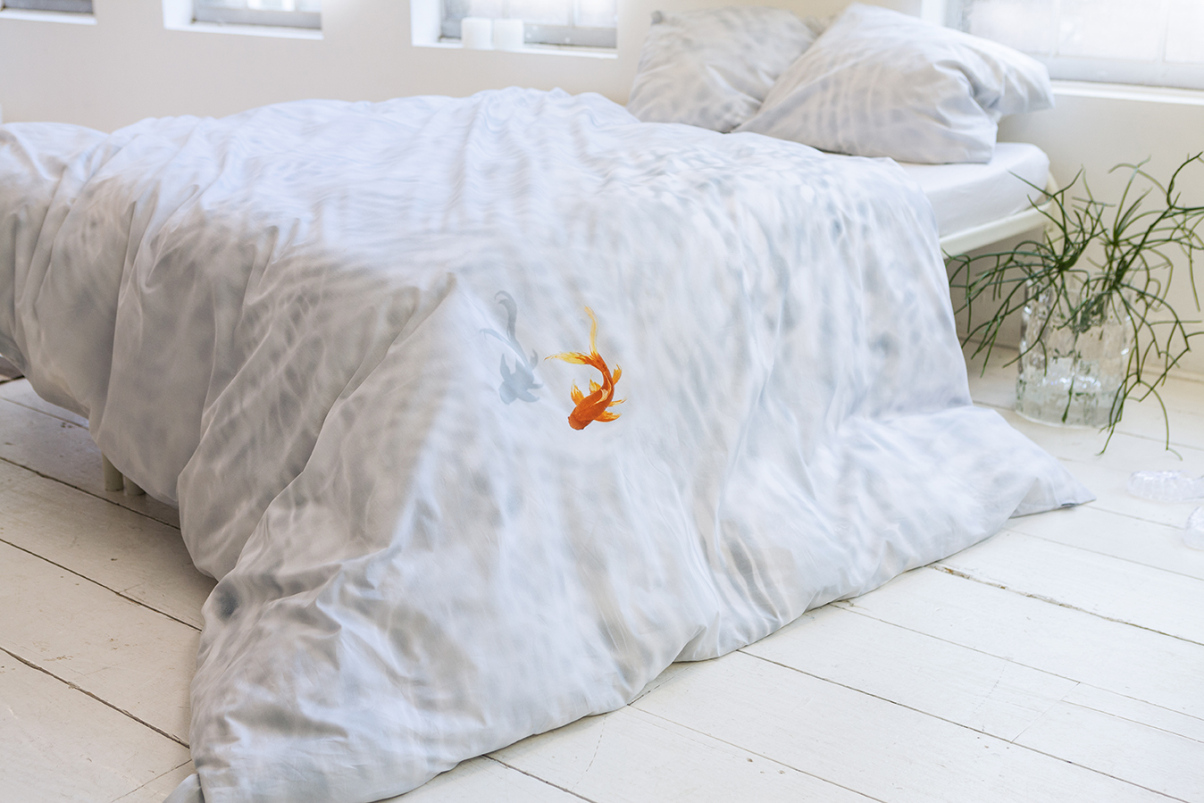 Детское постельное белье односпальное "Рыбка Бэсси" 150х200 см SNURK  335493 Белый  - Вид №1