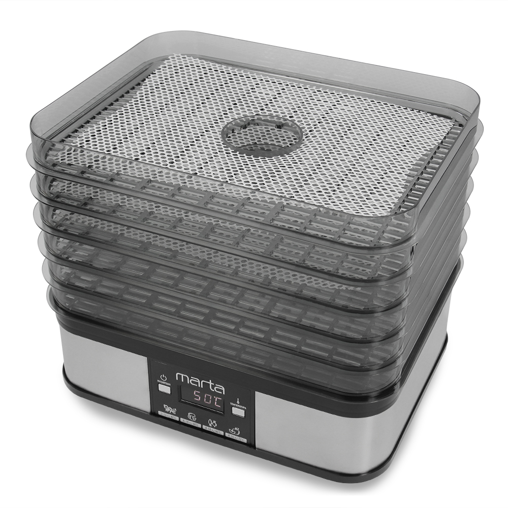 9921960 Сушилка для овощей и фруктов MARTA MT-FD1887C черный STDN-0031327 - Вид №4