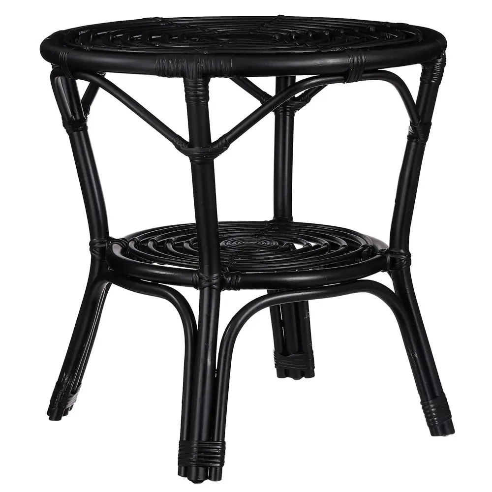 Стол садовый круглый Zambia ø55 h56 см ротанг черный Santreyd нет STLM-2153998