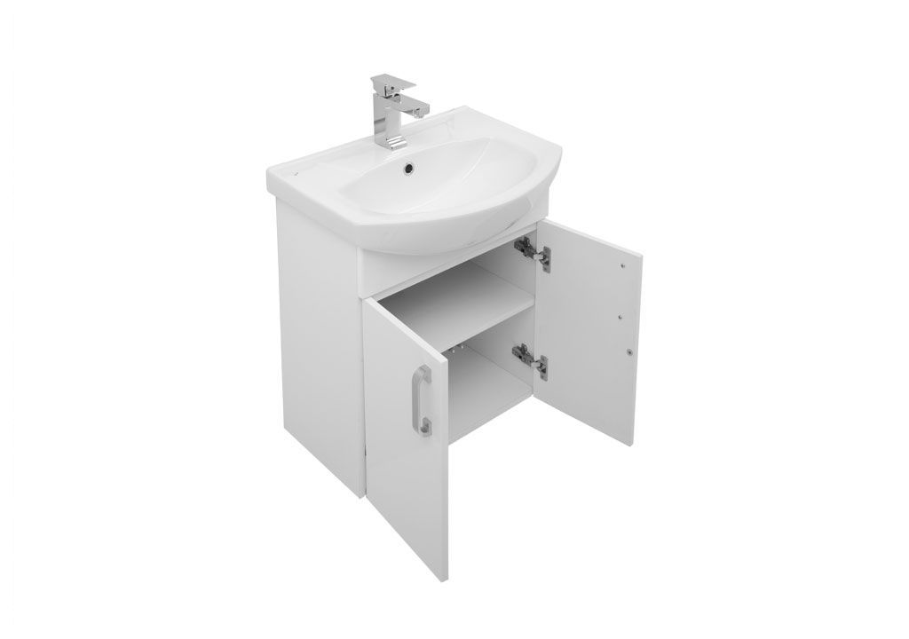 Тумба с раковиной Aquanet Ирис 60 белый (2 дверцы) 0019838000182641 - Вид №3