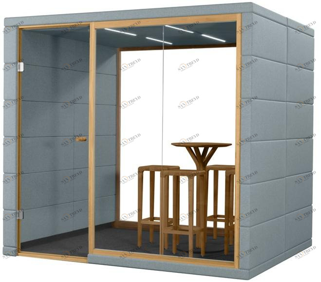 SilentLab Акустическая офисная кабина из ткани со встроенным освещением для встреч sun-id-1374393