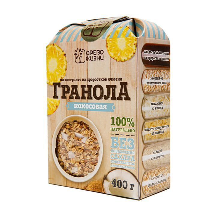 Гранола кокосовая ДРЕВО ЖИЗНИ Santreyd 10160