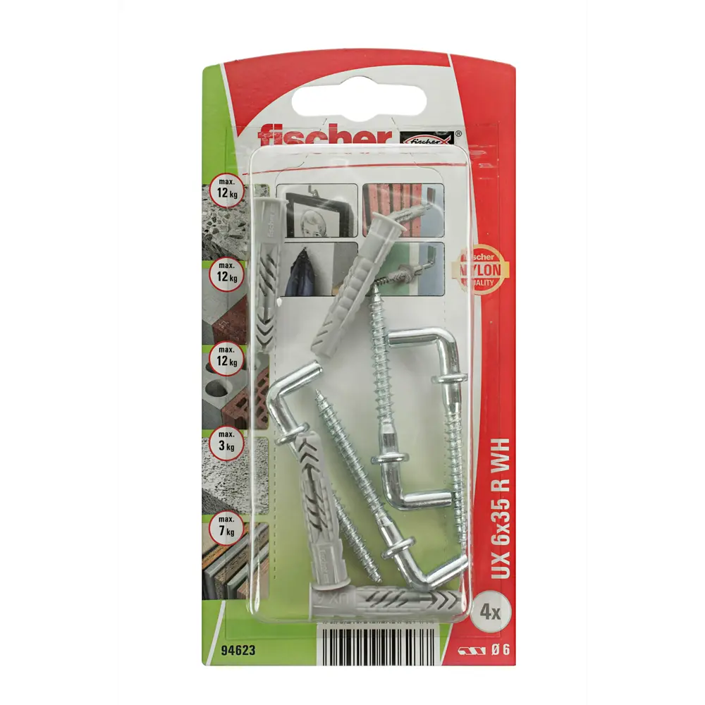 Дюбель универсальный Fischer UX с прямым крюком 6x35 мм нейлон 4 шт STLM-2015325 - Вид №2