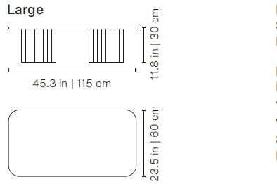 Прямоугольный низкий журнальный столик RS Barcelona Plec ARCH-00020751 - Вид №7