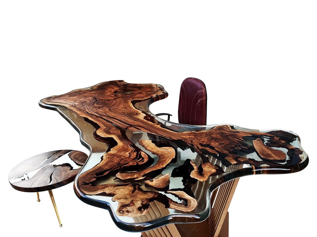 Стол из орехового дерева и смолы Legnor LEG2408743 / LEG2408744 ARCH-00131175 - Вид №6