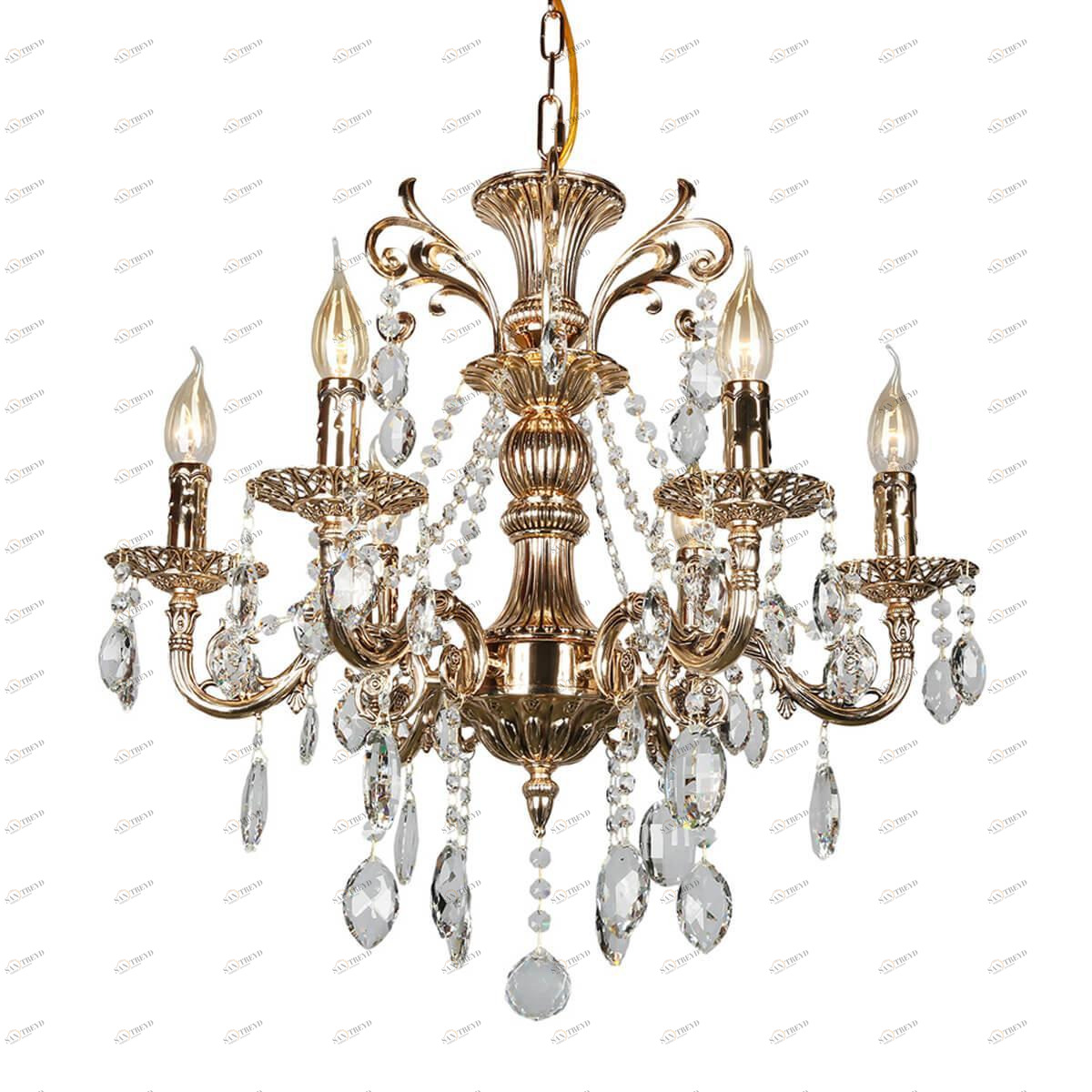 Подвесная люстра Omnilux OML-78903-06 OMNILUX ДИЗАЙНЕРСКИЕ 186220 Золотой 