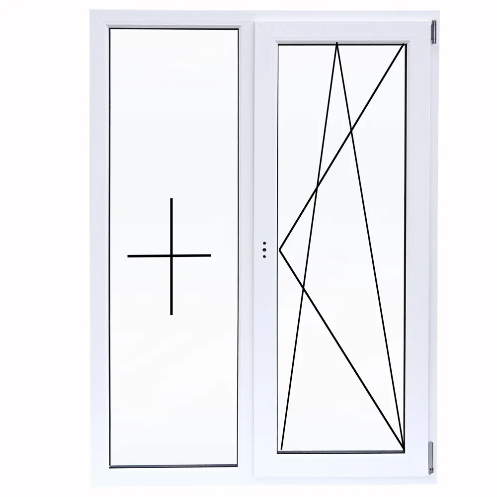 Окно пластиковое ПВХ Deceuninck двустворчатое 1170x1000 мм (ВхШ) однокамерный стеклопакет белый/темный дуб STLM-2132088