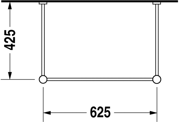 0030751000 Vero Металлическая консоль Хром Duravit - Вид №1