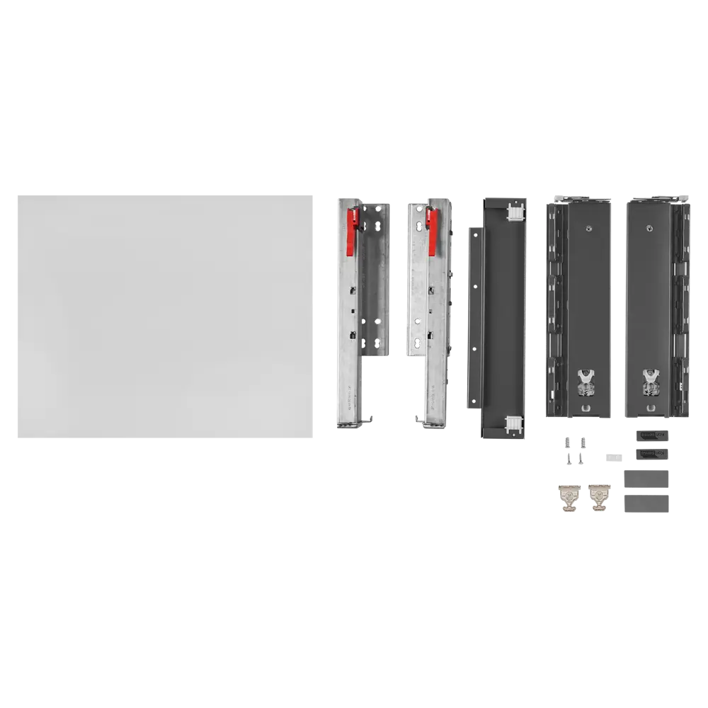 Выдвижной ящик с доводчиком 40x11x30 см KONSENSA ЛДСП/металл цвет серый Flowbox STLM-2177918 - Вид №5
